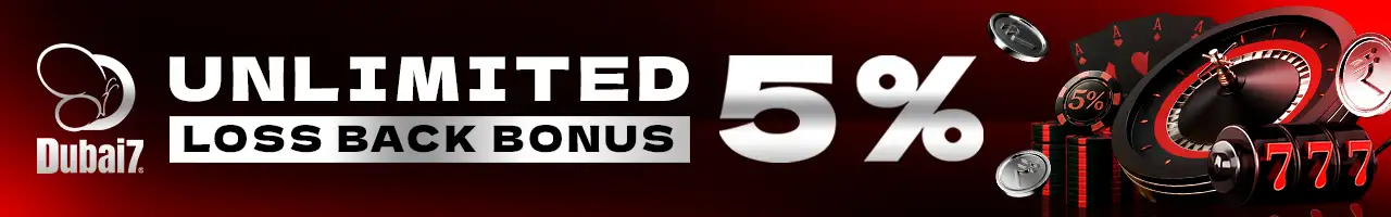 Unlimited 5% Weekly Loss Back! Turn your luck around! Get a 5% refund on your weekly losses with no upper limit.